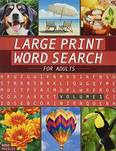 Large print word search - large, book